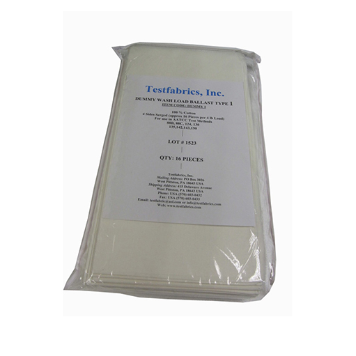 Testfabrics   #AATCC Dummy-I 美标纯棉陪洗布1号	（16块/包）