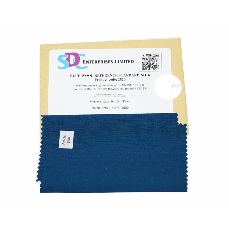英国SDC #2826 耐光试验蓝羊毛布6号（15cmx 25cm ）